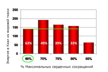 зависимость интенсивности физической нагрузки на эффективность сжигания жиров